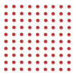 Vama Fashions Golden Crystal White Diamond Red Stone Bindi Sticker For Women - 90Bindis Forehead Red Bindis