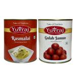 Yuvraj sweets Rasmalai Patty & Gulab Jamun combo pack (1 kg x 2 ) pack