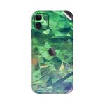 GADGETSWRAP Printed Vinyl Skin Sticker for Apple iPhone 11 - Turquoise Shattered Glass Pattern