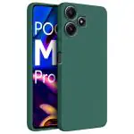 Fashionury Shockproof Back Cover for Poco M6 Pro 5G | Raised Bumps for Camera & Screen Protection | Ultra Clear Soft Silicone Back Case for Poco M6 Pro 5G (Green)