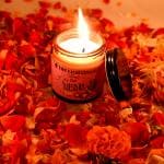 THE LIGHTINGALE Big Jar Scented Wax Glass Orange Fragrance Week Candle (Tuesday) for Birthday, Diwali, Christmas, Office, and Home.