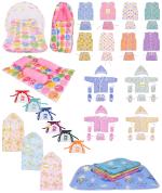 Kwitchy New Born Baby Complete Daily Items Combo of Baby Bedding Set & Baby Clothing Set (0-6 Months)