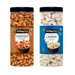 HOLIDAY NUTS 100% PREMIUM ALMONDS/ CASHEW COMBO PACK (250x2) 500GRAM