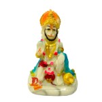 DARIDRA BHANJAN - Marble Dust Lord Hanuman Ji Murti Hanuman Bala ji Murti Statue Idol for Home Pooja Gifted Interrior Office Decor.