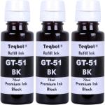 ZOKIO Ink (Pack Of 3) Refill for HP Ink Tank 5810, 310, 315, 319, 410, 415, 419, 5820 Black Ink Bottle