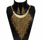 JAYA VISION ENTERPRISES Wood Color Wooden & Metal Beads Choker Necklace-tg60