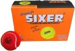 3RB Sixer Rubber Cricket Tennis Balls Cricket Tennis Ball (Pack of 6, Maroon)