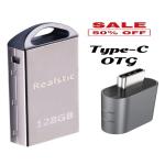Realstic 128 GB Pen Drive Flash Drive High Speed Pendrive Storage Transfer USB 3.0 1PIC OTG FREE (SILVER)