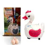 KTRS Enterprise Goose Laying Eggs Toy for Kids - 360 Degree Rotation B/O Toys for Kids, Light and Sound Toys for Kids, Bump and Go Walking Goose Egg Laying Toy for Children