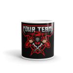 Rish Your Team Printed Black Ceramic Coffee Mug, 350 Ml
