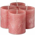 AromaticFables- Pink 3 Inch Champagne Fragrance Set of 4 Pillar Candles