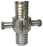 Eco Fire Silver Stainless Steel, Rubber Isi Marked Fire Delivery Hose Coupling, 63 Mm