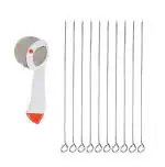 Blue Wonder Stainless Steel Apex Pizza Cutter With Stainles Steel Sikhe Set and (Multicolour, Pack of 2)