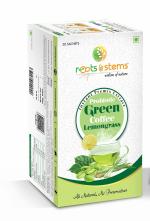 Roots and Stems Probiotic Lemongrass Green Coffee, 20 Sachets