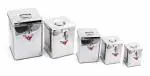 VARNA STAINLESS STEEL Square Grocery Dabba | Container | Storage | Canister (Set of 5)
