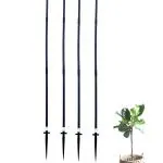 Invelligen Black Plant Support Sticks 7 ft (Pack of 4)