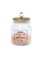 Market 99 Glass Jar with Wooden Lid - 1000 Ml