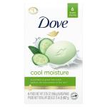 Dove Go Fresh Beauty Bar Soap, Cool Moisture, 6 Count