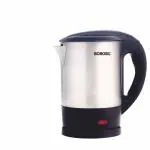 Borosil Eva 1 L 1200W Stainless Steel Electric Kettle | Boil Water for Tea/Coffee/Soup/Noodles | Water Heater Jug | Auto Cut-off, Dry Boil Protection | Multipurpose Kettle | 1 Year Warranty