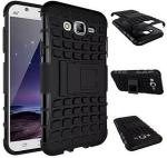 AmericHome Samsung Galaxy J5 Black Rubber, Plastic Shock Proof Mobile Back Cover