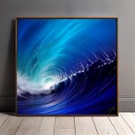 Love Creation A4 Size poster print for creative wall art- abstract-blues-11895(Non Sticker)