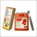 KURAIY strawberry Wax for Smooth Hair Removal - 800gm strawberry extracts + 40 Wax Strips +1 Steel Knife For all skin types Removes Tan, Dead Skin For Arms, Legs and Full body