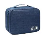 Handcuffs Electronics Accessories Organizer Bag Universal Carry Travel Gadget Bag for Cables, Plug and More, Perfect Size Fits for Pad Phone Charger Hard Disk (Blue)