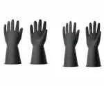 NEW INDIA FIRE TECH Cleaning Glove for Home cleaning Utensils cleaning Bathroom cleaning Gardening Black pack of 2 pair
