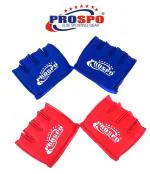 Prospo Knockout Knuckle Gloves, Knuckles for Boxing, Boxing Training Gloves, Speed Gloves, Gym Training Gloves, Sports Gloves, Punch Mitts, Padded Cut Finger Gloves - Pack of 2 (Red/Blue) One Size Fits All