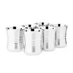 Chefkit Stainless Steel Glass Set of 6 | Glass Set for Drinking and Serving Water and Juice