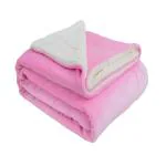BUMTUM Super Soft New Born Baby Double Layer AC Blanket | Wrapper Sheet For Baby Boys & Baby Girls | Lightweight | Super Comfortable (130cm x 105cm, Pink)