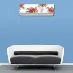 Rangoli Green Rectangular PVC Vinyl Air Conditioner Self Adhesive Sticker, 90 cm