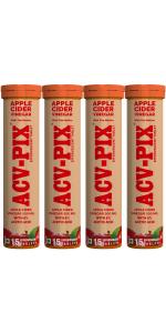 ACV-PIX APPLE CIDER VINEGAR EFFERVESCENT TABLET WITH MOTHER,VIT B6 & B12 Vinegar (4 x 15 No)