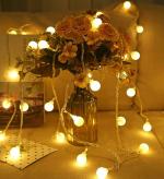 NSCC Snow Ball Led Light String Decoration for Party for Home, Patio, Lawn (20 led, 3 Meter) Incomplete