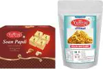 Yuvraj Indian Sweet and Snacks Combo 400 g Kaju Mixture and 400 g Soan Papdi