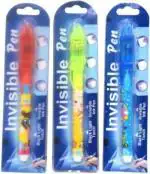 KIN Multicolor Invisible Pen Uv Light For Kid (Pack Of 3)