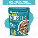 Pintola Wholegrain & Seeds Muesli with 33% Millet 800g, Cereals for Breakfast with 26% Nuts, Seeds & Dates, No Preservatives, Rich in Dietary Fiber & Protein, Cholesterol & Gluten Free, No Added Sugar