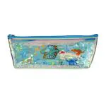 Smily Kiddos Multipurpose Blue Holographic Zipper Pencil Case