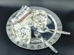 BENGALEN Baby Dinner Set Silver Plated for Rice Ceremony Annaprashan Sanskar Gift for Boys Girls Kids Birthday Return Festive Home Decorative Gifts Items