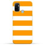 MobiEra Oppo A53 White Orange Design Plastic Hard Case Cover