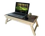 Ekta Product Foldable and Portable Brown Wooden Multi-Purpose Laptop Table (22 x 13 x 9 inch)