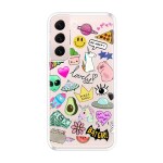 Emble Label BAT GIRL STICKER Soft Silicone Case For Samsung Galaxy S21 FE ( TPU | Soft , Samsung Galaxy S21 FE | Multicolor)