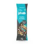Phab Granola Bars, Pack of 6 - Cookies & Cream | Cereal & Breakfast bars with High Fiber | 29% Oats, Arabian Dates & Pre-Biotics | No Preservatives