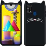 Cloudza Samsung Galaxy M31 Black Silicon Lightweight Mobile Back Cover