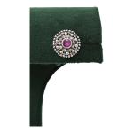 CHAITANYA EMPORIUM classy round dana intricate ruby stone silver studs