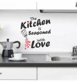 WOLPEP Multicolor Vinyl Kitchen Quotes Wall Sticker