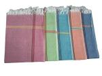 ASH Traders Multocolor Handloom Large Bath Towels for Men and Women Khadi Cotton, 36 x 72 inch (pack of 3)