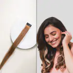 Hair Originals 100% Natural Human Hair Clip In Color Streaks- 24 Inches, Single Clip, Golden Blonde