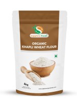 Organic Sapphire Foods Organically Khapli Wheat Atta | Emmer Long Wheat Flour | (4kg)