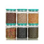YELLOCUT Multipurpose Food Grade Plastic Transparent Diamond Container Set (6 PCs-Multicolour)